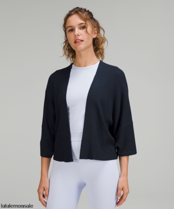 Lululemon Damen DELULU475 | Lululemon Deutschland Melierter True Navy Boxy Cashlu Knit Wrap